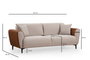 Atelier Del Sofa Sofá-Cama 3 Plazas Beige Canela, Elegante y Versátil para tu Hogar